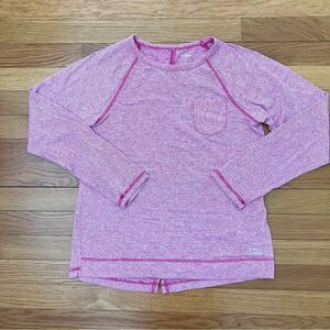 L.L. Bean Pink Performance Base Layer Long Sleeve Ski Hiking Top Large 14 16